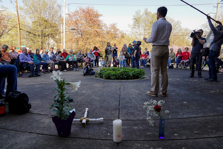 Community members attend a vigil at Crescent Hill Presbyterian Church following a mass shooting at Old National Bank in downtown Louisville, Kentucky, US April, 10, 2023.