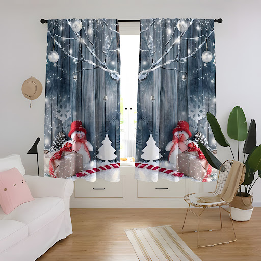 Title 4, Digital Printed Christmas Curtains for Festive ...