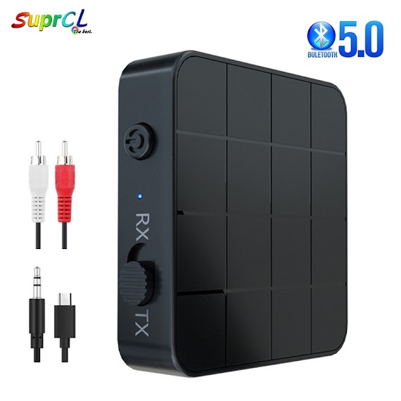 Bộ Thu Phát Tín Hiệu Âm Thanh Bluetooth 5.0 Aux Rca 3.5Mm Cho Tv/ Xe Hơi/ Pc