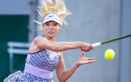 Katie Boulter in action