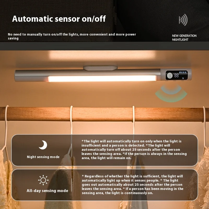 Magnetic Strip L Lamp with Infrared Sensor Charging. Provides convenient and versatile lighting solutions. Easy to insta