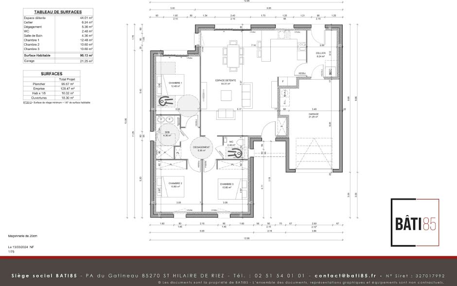 Vente maison 4 pièces 96 m² à Challans (85300), 310 000 €