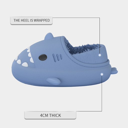Title 4, Shark Slippers Warm Winter House Shoes Couple. ...