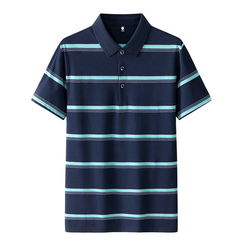Loose-fitting striped matching set in Hong Kong style with short sleeves. Comfortable and stylish summer wear for a rela