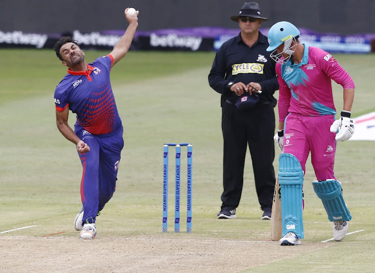 STRONG PERFORMANCE: Cape Town Blitz left-armer Wahab Riaz in action during the Mzansi Super League against Durban Heat at Kingsmead in Durban on Sunday