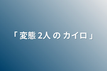 ｢ 変態  2人  の  カイロ ｣