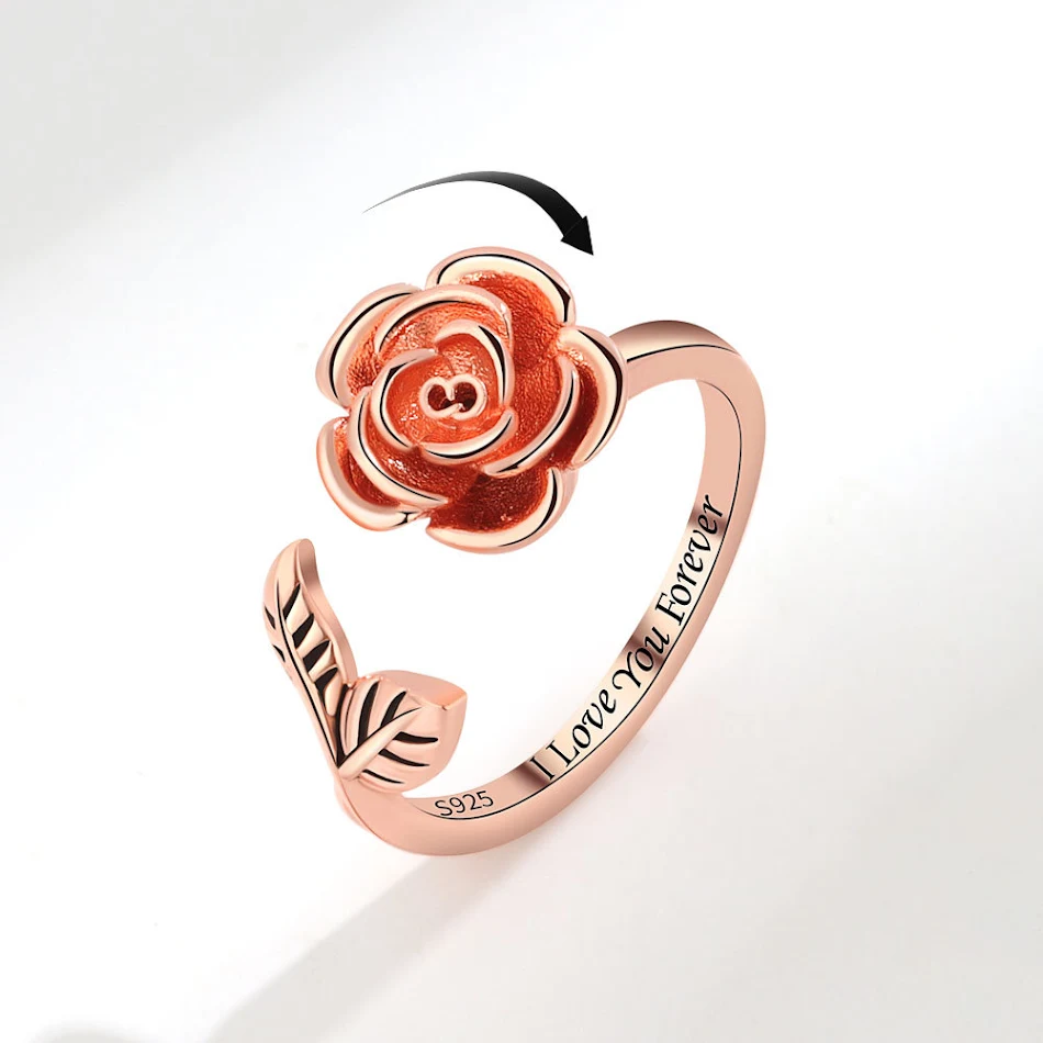 Anillo Giratorio Rosa Nuevo en Oferta para Mujer Alivia la Ansiedad con Elegancia Joyería Femenina Ideal Regalo para Ella Diseño Exclusivo