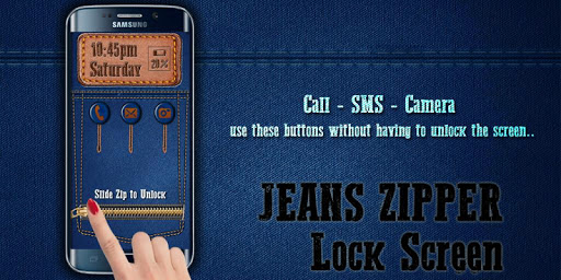 Jeans Zipper Lock Screen