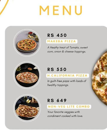 POMP - Pizza On My Plate menu 