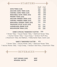 Kake Ka Hotel menu 1