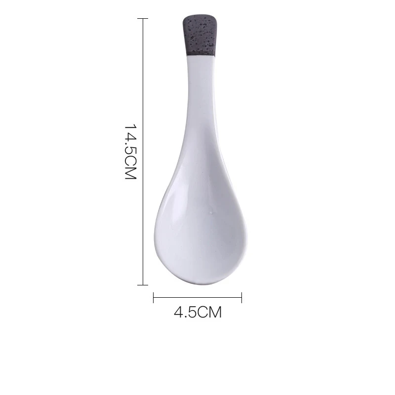 Colher de cerâmica japonesa criativa e simples para mesa, adicione elegância e sofisticação às suas refeições diárias e especiais.