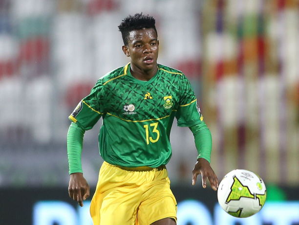 South Africa midfielder Gomolemo Kekana in action during the 2023 U-17 African Cup of Nations (Afcon) against Zambia at the Mohamed Hamlaoui Stadium in Constantine, Algeria on 03 May 2023.