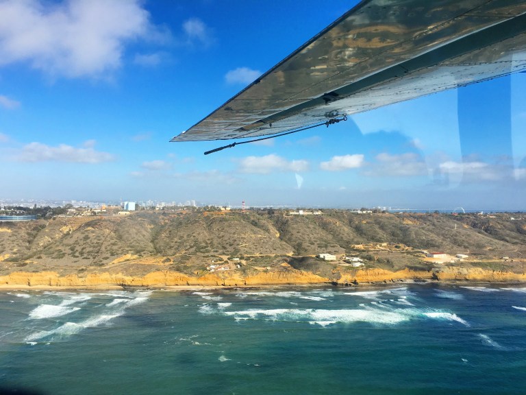 On the return flight, one last sweep of the coastline.