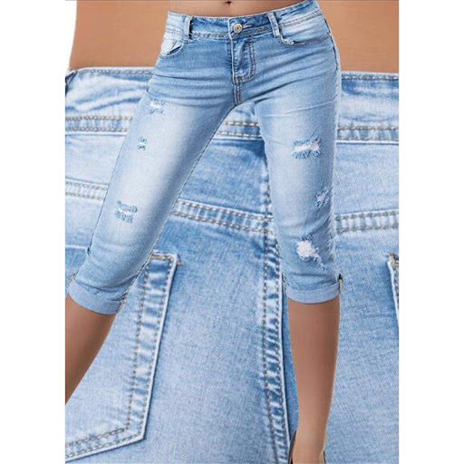 Title 5, Womens Jeans Shorts New Style High Waist Stret...