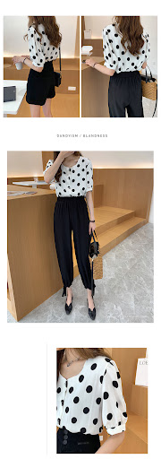 Title 2, Western stijl chiffon blouse met golfjes en sti...