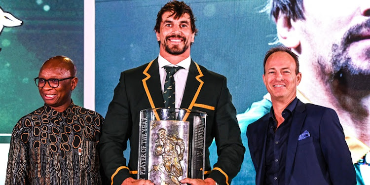 Springbok lock Eben Etzebeth has been named SA Rugby’s Player of the Year for the second successive year.