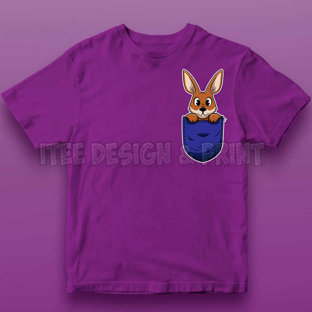 Cute cartoon kangaroo in Pocket | iTee Design & Print