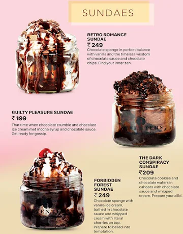 Keventers - Milkshakes & Desserts menu 