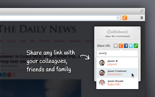 Share any link with your colleagues, friends and family 