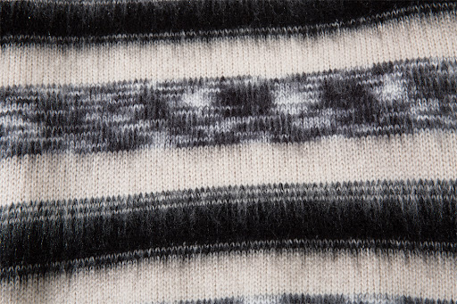Title 16, Mohair Striped Round Neck Knitted Sweater for W...