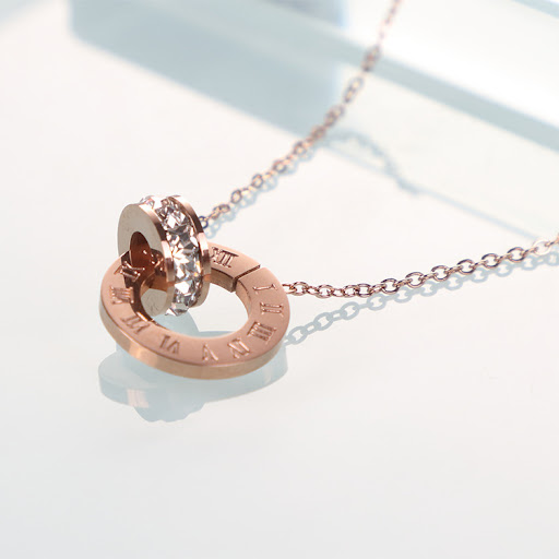 Title 3, Roman numeral ring necklace