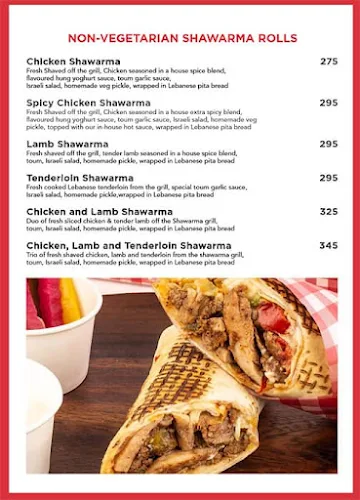 Layla's Shawarma & Middle Eastern Kitchen menu 