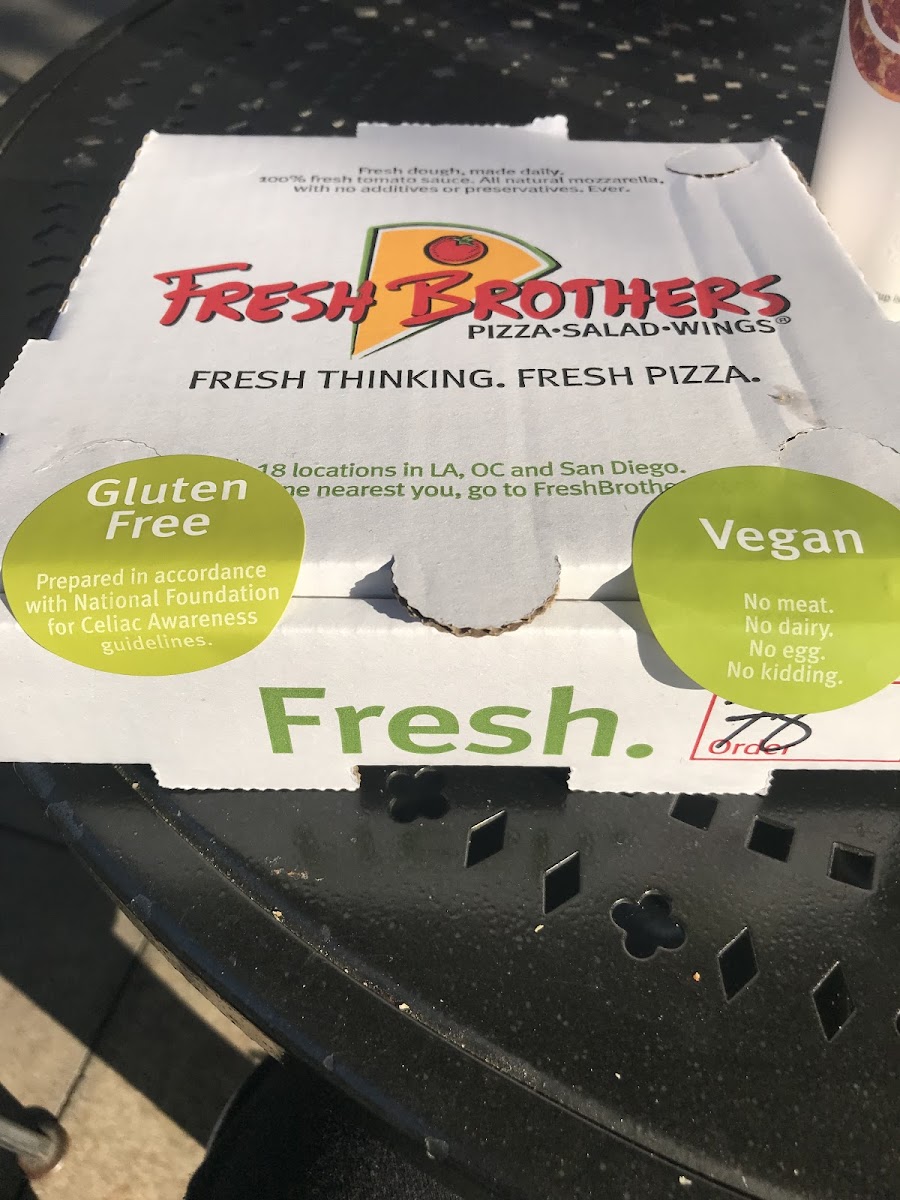 Fresh Brothers Pizza is a must to go to!  Check out the allergy friendly labels!!