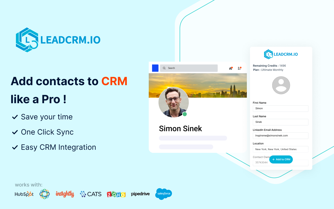 LeadCRM | LinkedIn integration with CRM Preview image 4