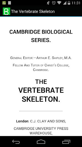 The Vertebrate Skeleton