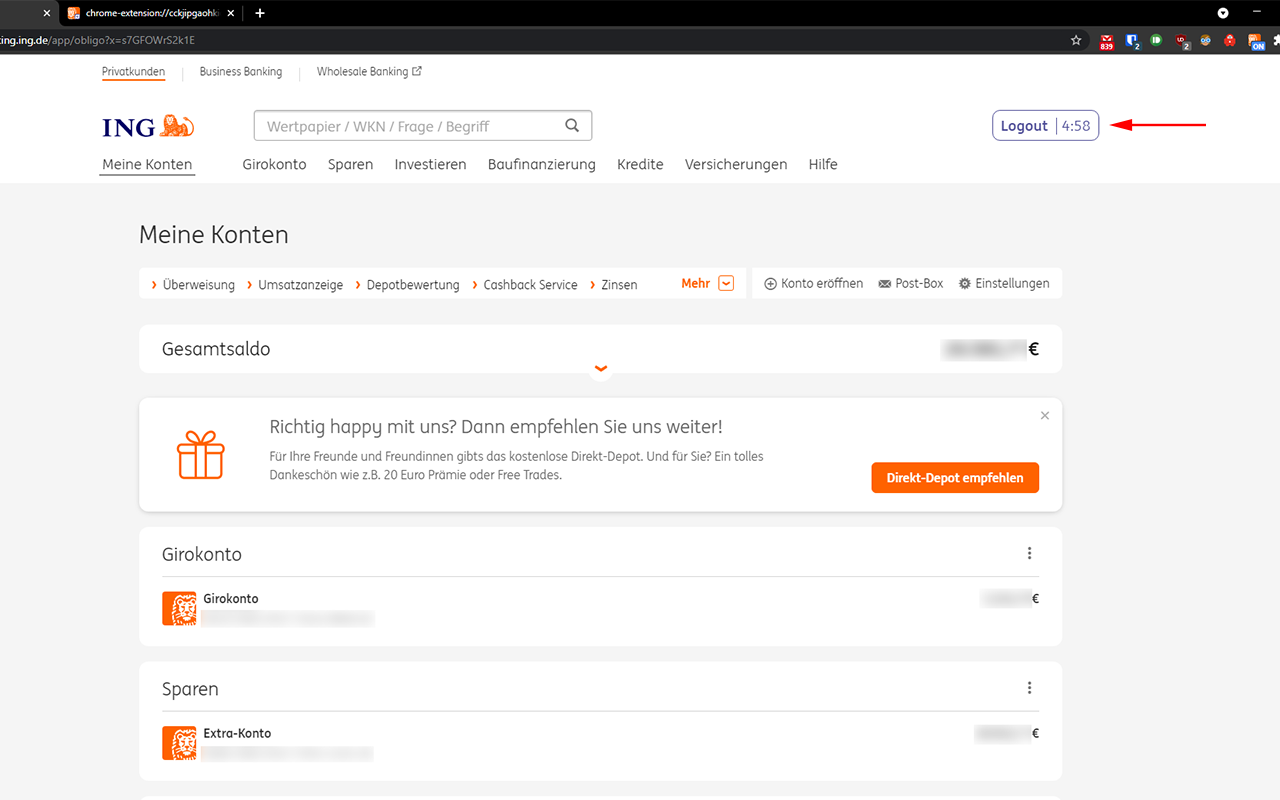 Automatic Session Extender for ING Banking Preview image 2