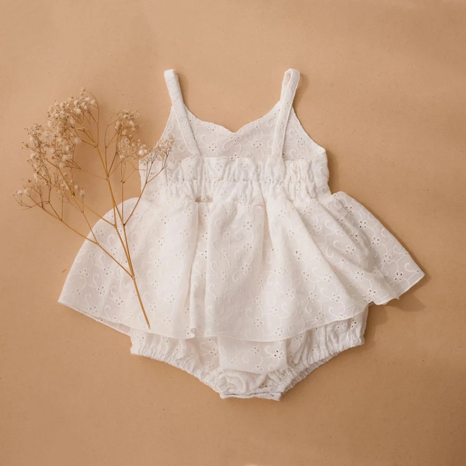 Vêtements d'été pour bébés Robe florale pour bébés Style Onesie pour filles Collants enfants Combinaisons Confort et style pour l'été