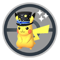 Pikachu wearing a party top hat