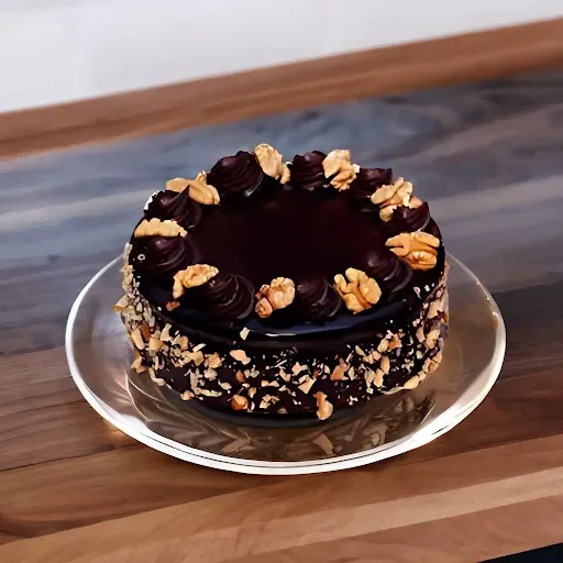 Eggless Chocolate Walnut Cake