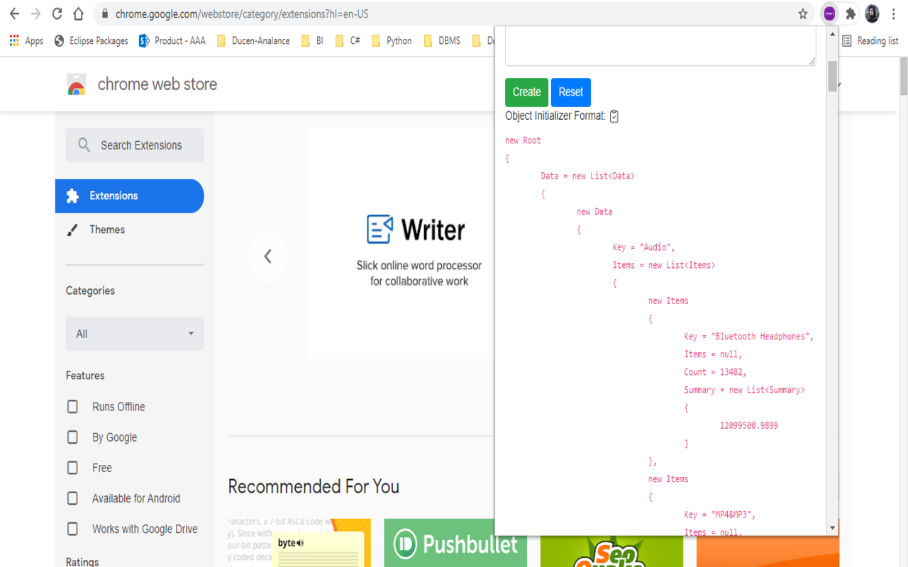 JSON to Object Initializer - C# Preview image 1