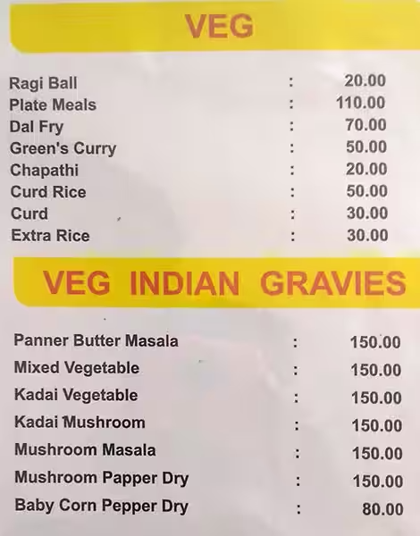 Nagashri's menu 