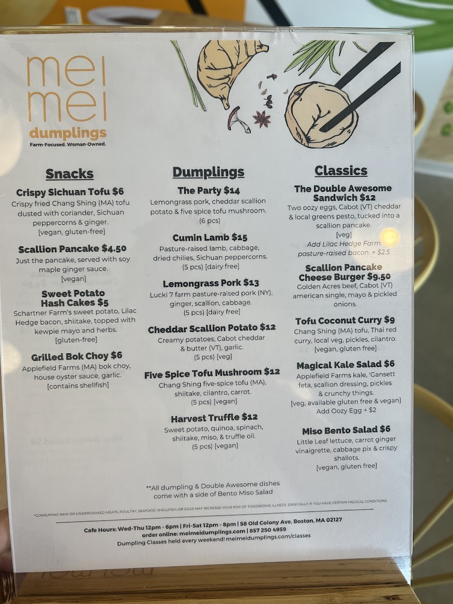 Gluten-Free at Mei Mei Dumplings