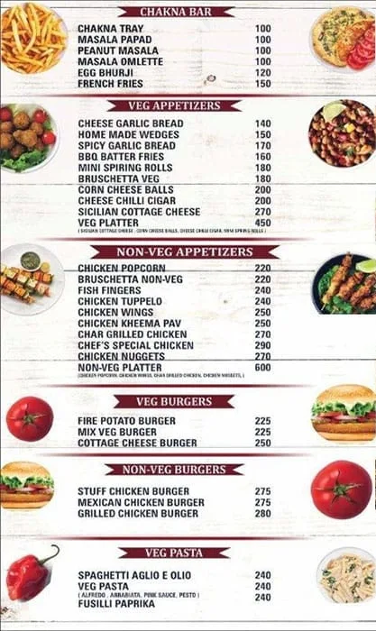 Brats Bar And Lounge menu 