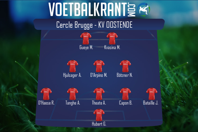 Opstelling KV Oostende | Cercle Brugge - KV Oostende (09/02/2021)