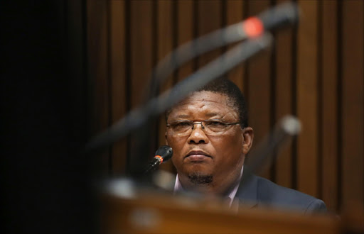 Acting national correctional services commissioner Zach Modise during Oscar Pistorius's sentencing hearing. Picture Credit: Times Media Group