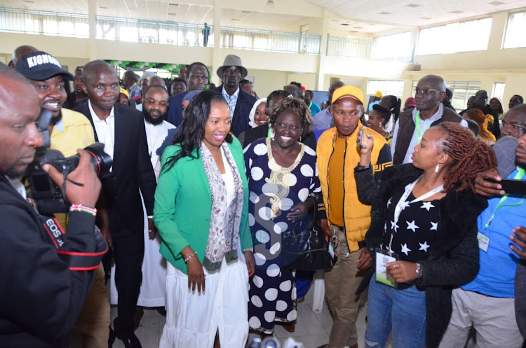 Nakuru Senator Susan Kihika at the County tallying centre on August 12, 2022.