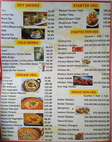 Southern Welcome Restaurant menu 