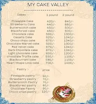 My Cake Valley menu 1