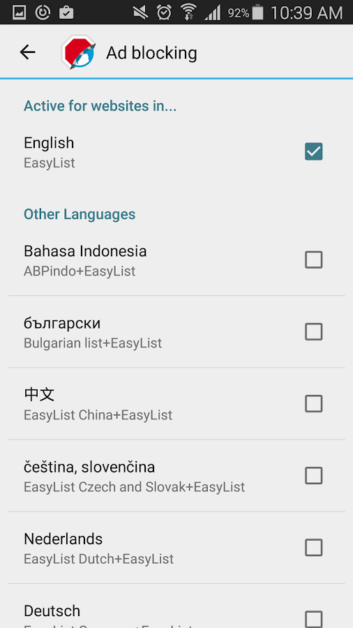    Adblock Browser for Android- screenshot  