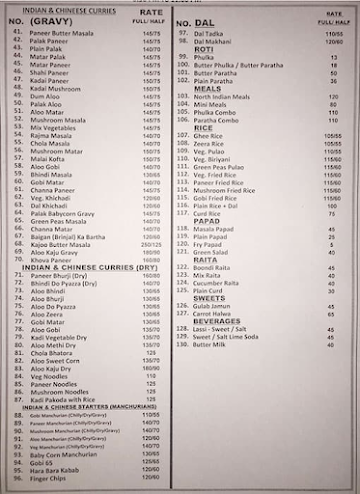 Paratha Junction menu 