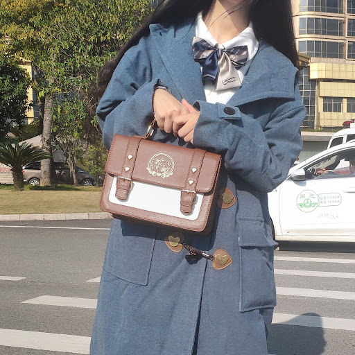 Title 7, Cat Embroidery Portable Messenger Bag