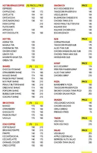 Brew Berries menu 2