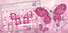 Luxurious Pink Diamond Butterfly Keyboard APK