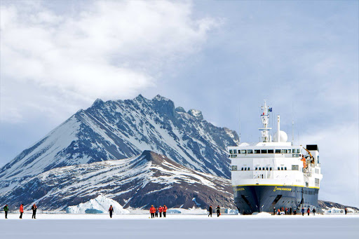 National Geographic Explorer can sometimes take you right up to the edge of the ice in Antarctica.