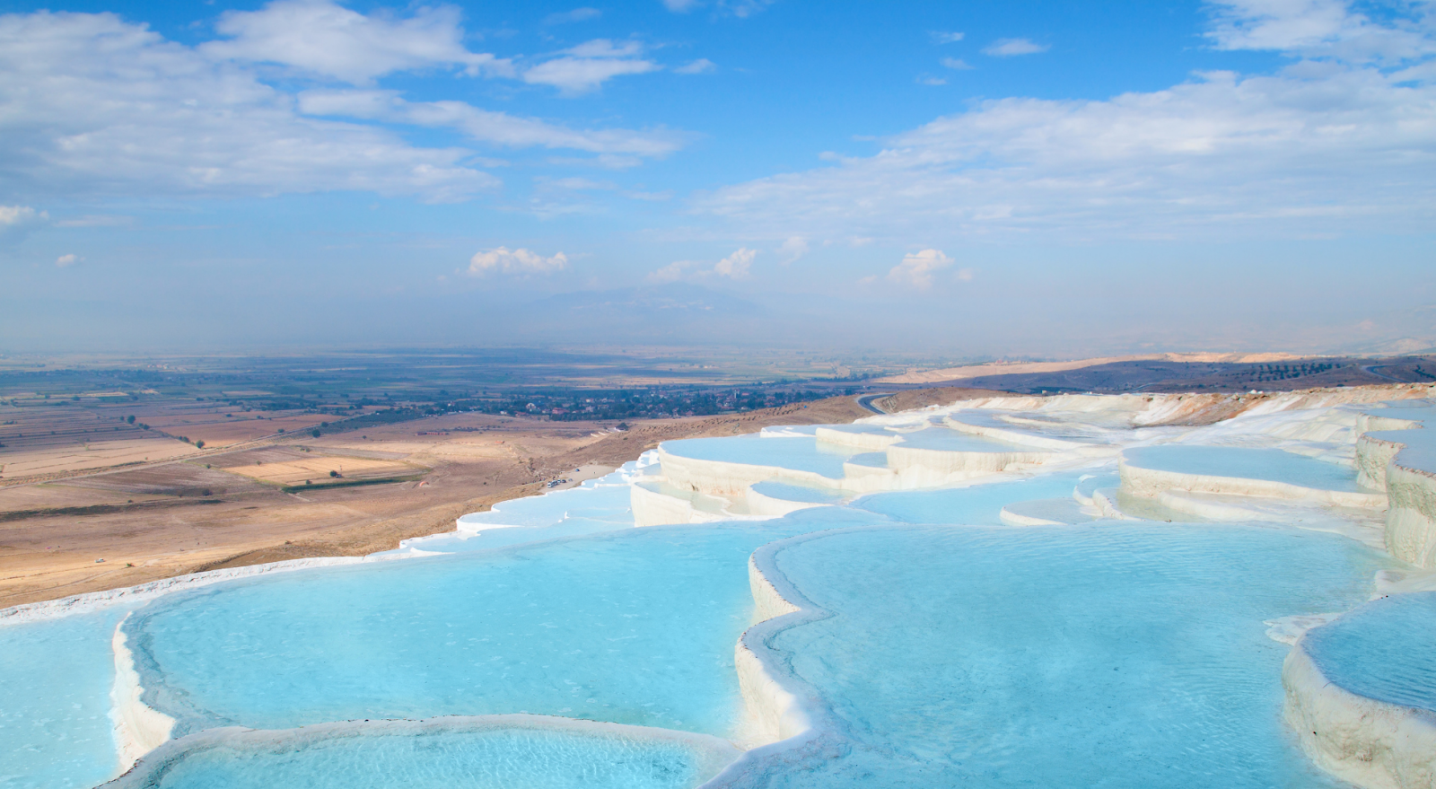 A to Z Bucket List - view from the Pamukkale pool terraces
