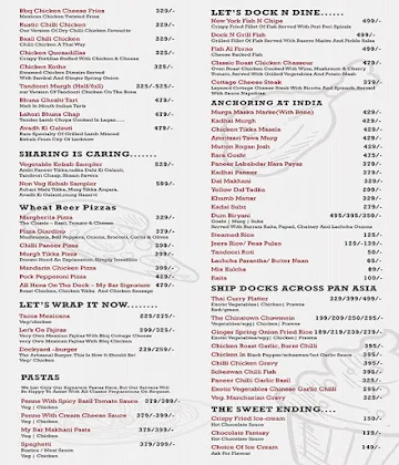 My Bar Headquarters By Dockyard menu 